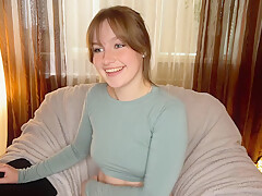 Young slutty Siberian girl is masturbating her wet pussy