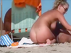 at the Beach Awesome Nude Shaved Pussy Filmed