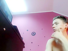 beautiful smooth teen 18+ boy wank on webcam