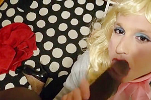 blonde bimbo sissy sucking 2 BBC Step daddies 3 of 3