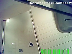 catches chick getting out of shower