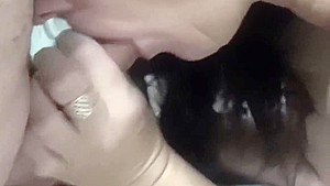 cum special- girlfriend enjoys a load of thick cum on her tongue
