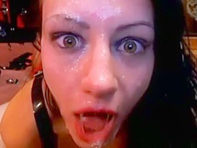 degraded cambitch fucks her throat sloppy extreme gagger