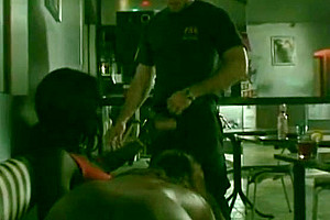 ebony Strippers And A Waiter