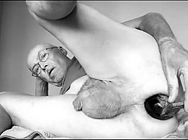 eggplant in ass black and white