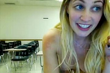 finger hot blonde stocking babe