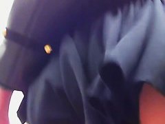 gets up the skirt of a delicious blonde