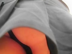 hires spying into girl's crotch