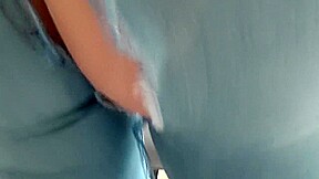 in ripped jeans fuck from behind with cumshot at the end