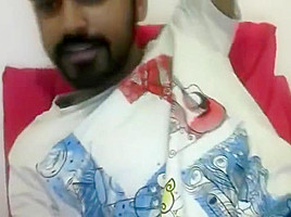indian boy showing his body