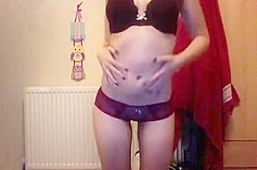 posh girl playing in panties