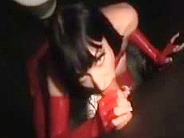 red latex gloryhole and masturbation