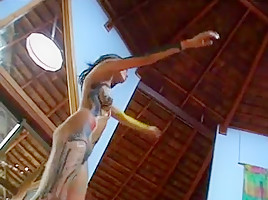 sexy body painting girl & 2 hot girls wild gogo nude dance