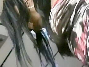 sexy ebony ballbusting