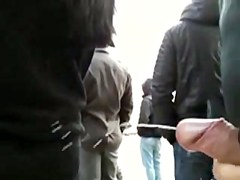 straight guy cumshot in public