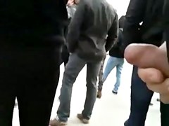straight guy cumshot in public