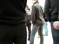 straight guy cumshot in public