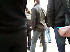 straight guy cumshot in public