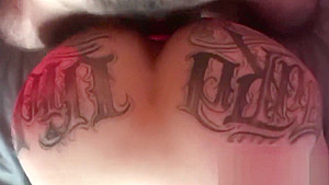 tattooed girl fucks at home with stranger