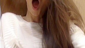 teen 18+ Girl Masturbating in Public Fitting Room