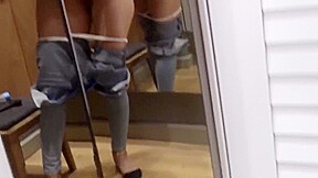 teen 18+ Girl Masturbating in Public Fitting Room