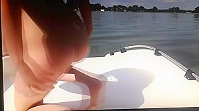 teen 18+ Outdoor on a boat vingering her Twat On Gabber Musick