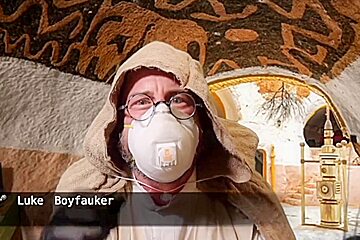teen 18+ Twink Boy Hands-free Cums In Comedy Quarantine Cosplay Star Wars Video