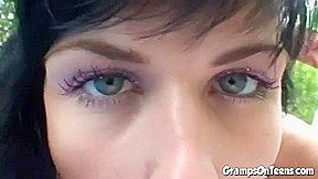 teen 18+ banged in the woods by oldie cock