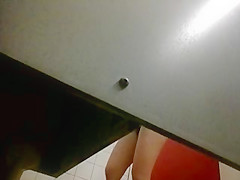 teen 18+ changing in pool cabin