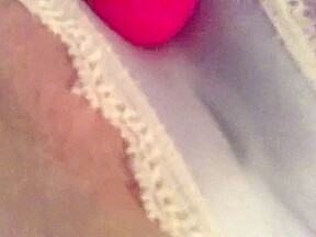 vibe over wet panties with contraction orgasm