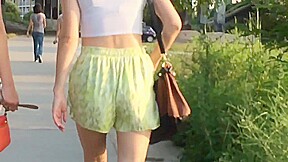 video with hot-ass chick walking on the street