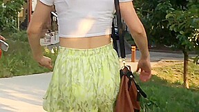 video with hot-ass chick walking on the street