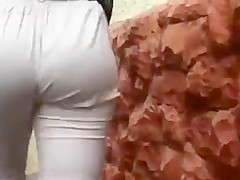 white pants jiggle